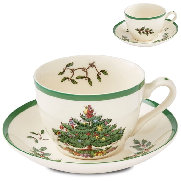 Spode Christmas Tree Teacup and Saucer