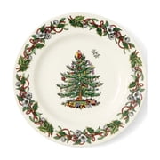 Spode Christmas Tree Wreath Dinner Plate - Holly & Ribbon Design