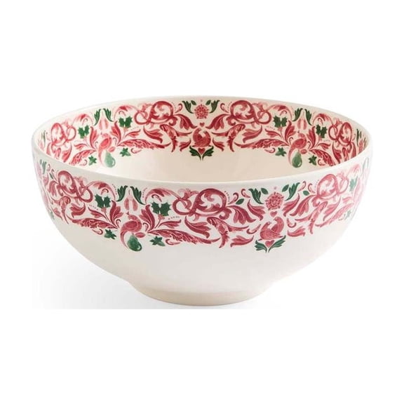 Spode Christmas Tree Yuletide 12-Piece Dinnerware Set - Made in England - Christmas Tree Earthenware with Festive Yuletide Details - 10.5" Lead-Free Dinnerware for Family Meals & Holiday Dining