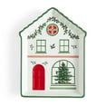 thumbnail image 1 of Spode Christmas Village Tidbit Plate - Dolomite Holiday Serveware with Christmas Village Design - Festive Appetizer Plates for Tidbits, Snacks, Cookies, Candy - Great Festive Gift (Green), 1 of 7