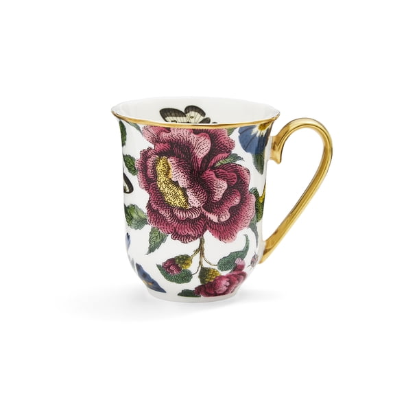 Spode Creatures of Curiosity White Floral 12 Ounce Mug