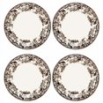 thumbnail image 1 of Spode Delamere Dinner Plate, Brown And White Scroll'S And Flower'S, Set Of 4, 1 of 4