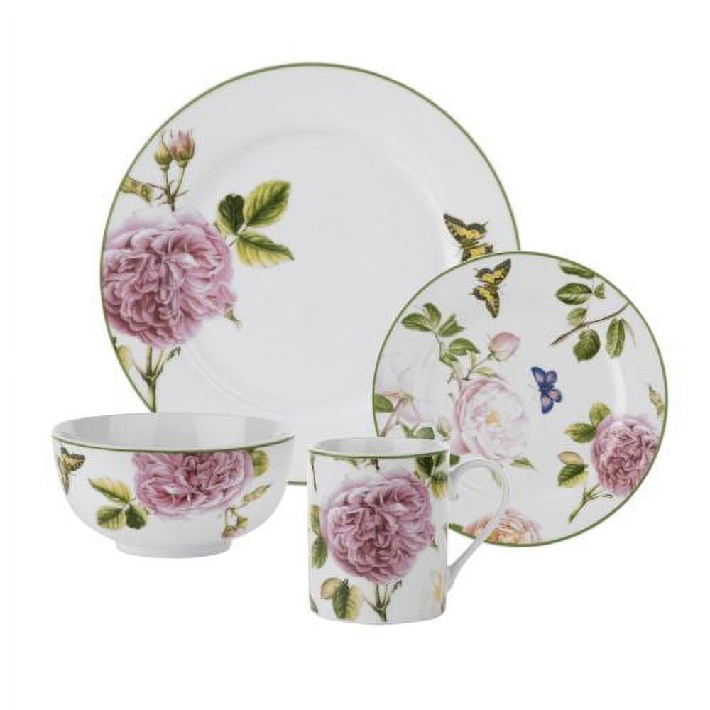 Spode Home Roses 16 Piece Dinnerware Set, Service for 4, Made of Fine Porcelain, Dishwasher Safe - image 1 of 5