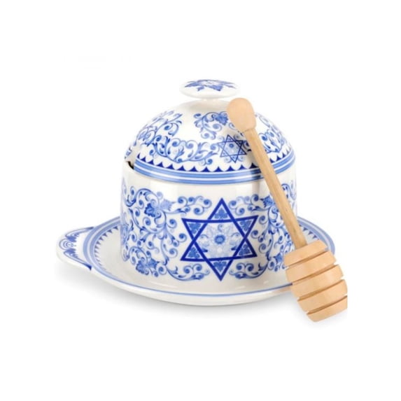 Judaica Giftware / Accessories Honey Pot with Drizzler