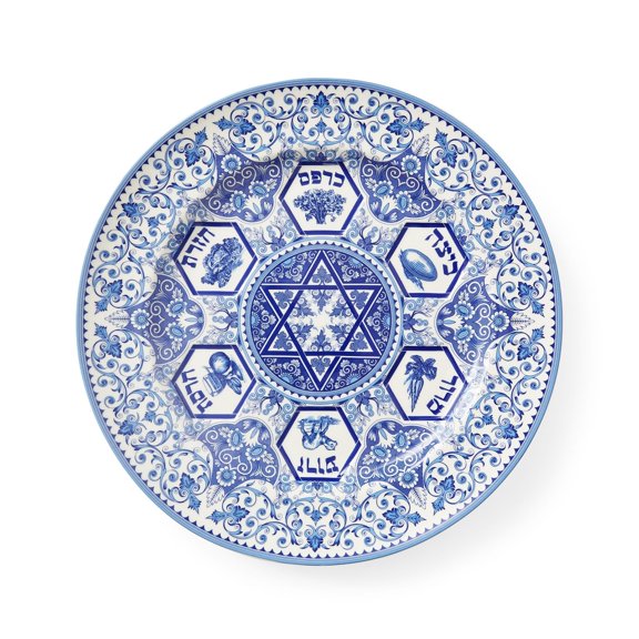 Spode Judaica Passover Seder Plate, Blue/White