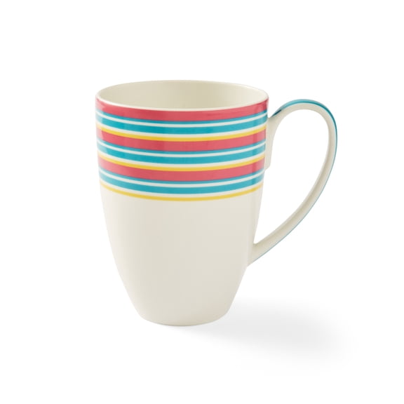 Spode Kit Kemp Mug | 17oz Calypso Stripe Coffee & Tea Mug | Made from Porcelain | Dishwasher and Microwave Safe | Vibrant Dinnerware Ideal for Summer