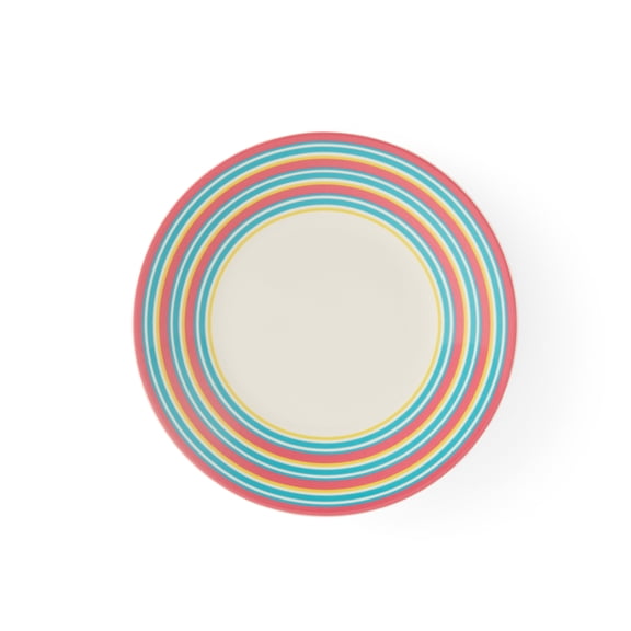 Spode Kit Kemp Salad Plate | 9.3 Calypso Stripe Platter | Made from Porcelain | Dishwasher and Microwave Safe | Vibrant Dinnerware Ideal for Summer