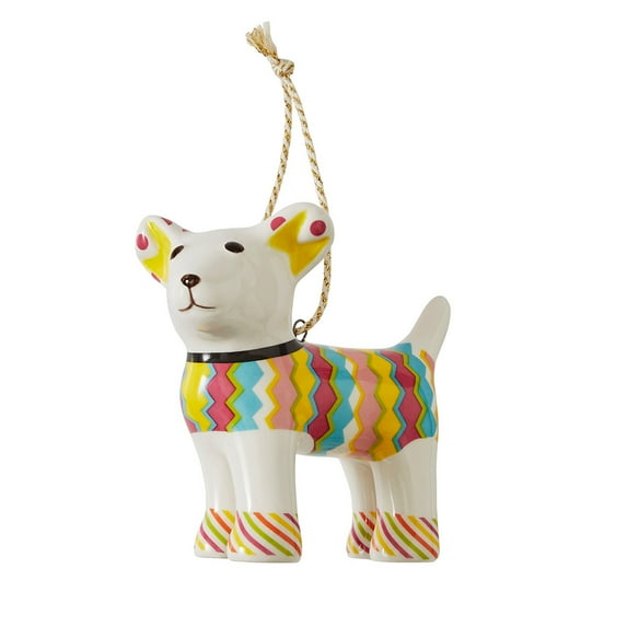 Spode Kit Kemp Christmas Ornament, Tiffany Pooch, 3", Porcelain, Handcrafted Festive Charm, Perfect for Holiday Decorating, Keepsake Ornament & Tree Decoration & Gift for Christmas & Holiday Giving