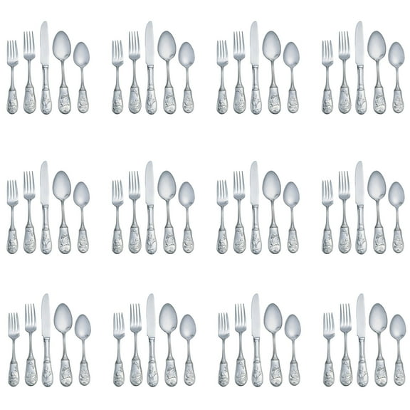 Spode Woodland 18/10 Stainless Steel 60pc. Flatware Set (Service for Twelve)