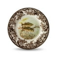 thumbnail image 1 of Spode Woodland Collection Salmon Salad Plate Decorative Wildlife Dinnerware British Country Style Floral Border Rustic Holiday Meals 8" Earthenware Seasonal Table Accent Festive Dining, 1 of 7