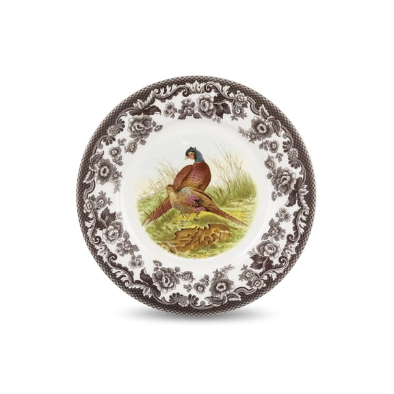 Spode Woodland Luncheon Plate, Pheasant, 9 Inch Perfect for Thanksgiving and Other Special Occasions, Made in England from Fine Earthenware