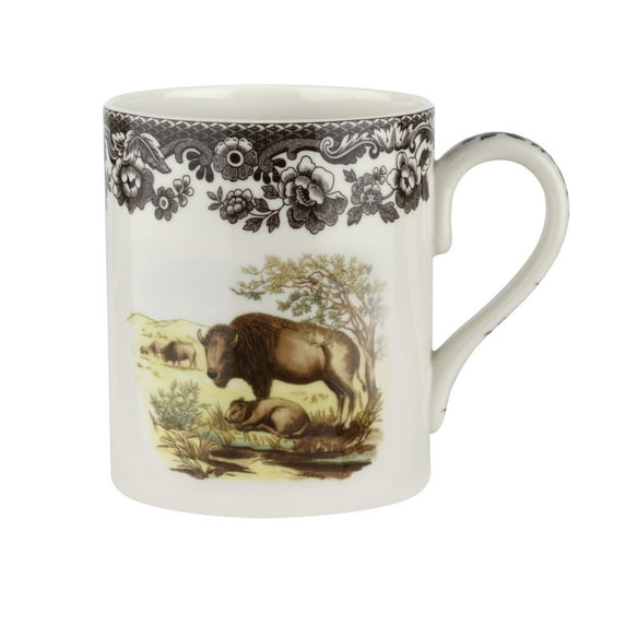 Spode Woodland Mug, 16 Oz Coffee Mug with Handle for Hot Beverages, Made from Fine Porcelain, Bison