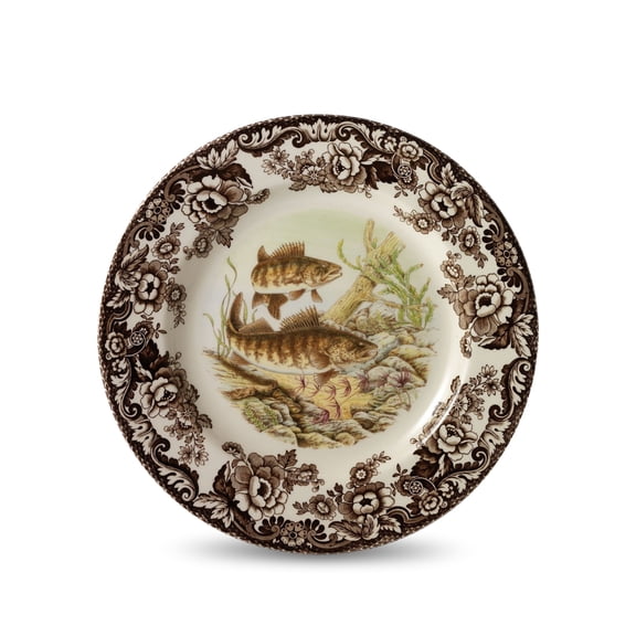 Spode Woodland Walleye Dinner Plate, Made in England, Microwave and Dishwasher Safe