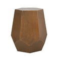 thumbnail image 1 of Spofford Indoor Modern Hammered Iron Geometric Side Table, Brushed Antique Bronze, 1 of 7
