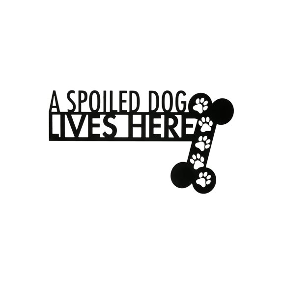 Pavilion Gift Company - Spoiled Dog - Metal Door Topper