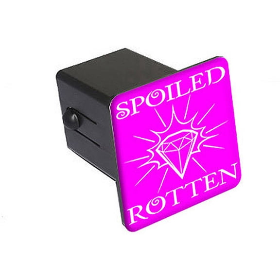 Spoiled Rotten - Diamonds Bling 2" Tow Trailer Hitch Cover Plug Insert