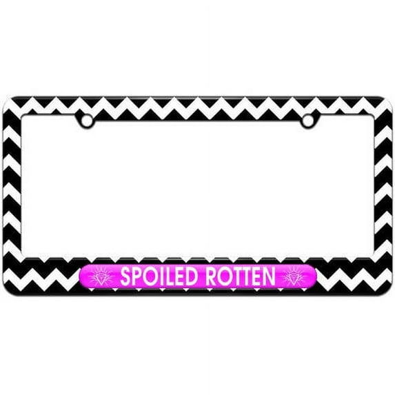 Spoiled Rotten, Diamonds Princess License Plate Tag Frame, Multiple Colors