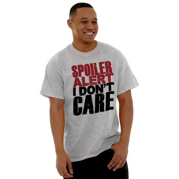 Spoiler Alert Rude Sarcastic Humor Plus Size Crewneck Graphic Tee Shirt Brisco Brands 2X