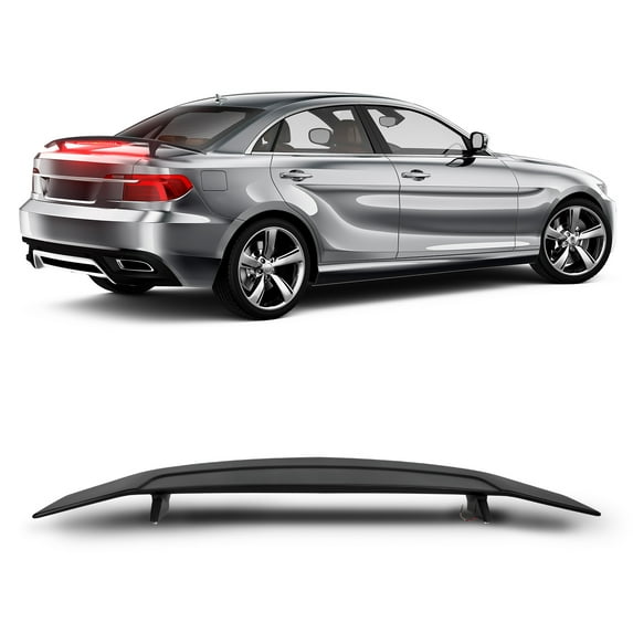 Spoiler Wing Fit for Most Cars Universal Custom Style Matt Black Rear Trunk Lid Spoiler Wing W/LED Light
