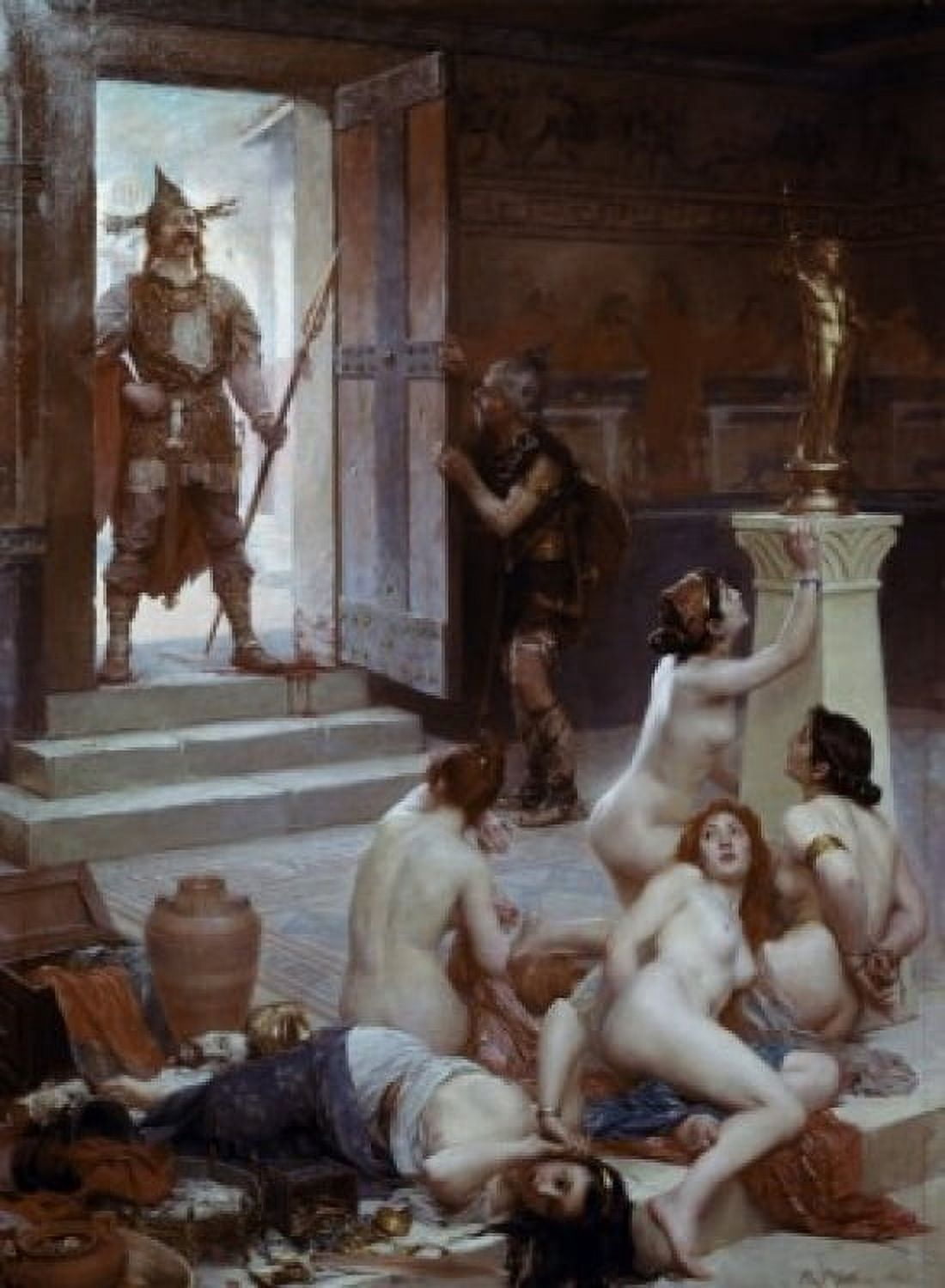 Spoils Of The Battle 1893 Paul Joseph Jamin (1853-1903 French) Oil On Canvas Canvas Art - Paul Joseph Jamin (24 x 36)