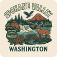 thumbnail image 1 of Spokane Valley Washington Keepsakes Souvenir Vinyl Sticker – Destination Travel Keepsake Collectible (3-Inches Wide), 1 of 3