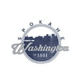thumbnail image 1 of Spokane, Washington, Skyline Seal (Blue) (12x18 Wall Art Poster, Room Decor), 1 of 3