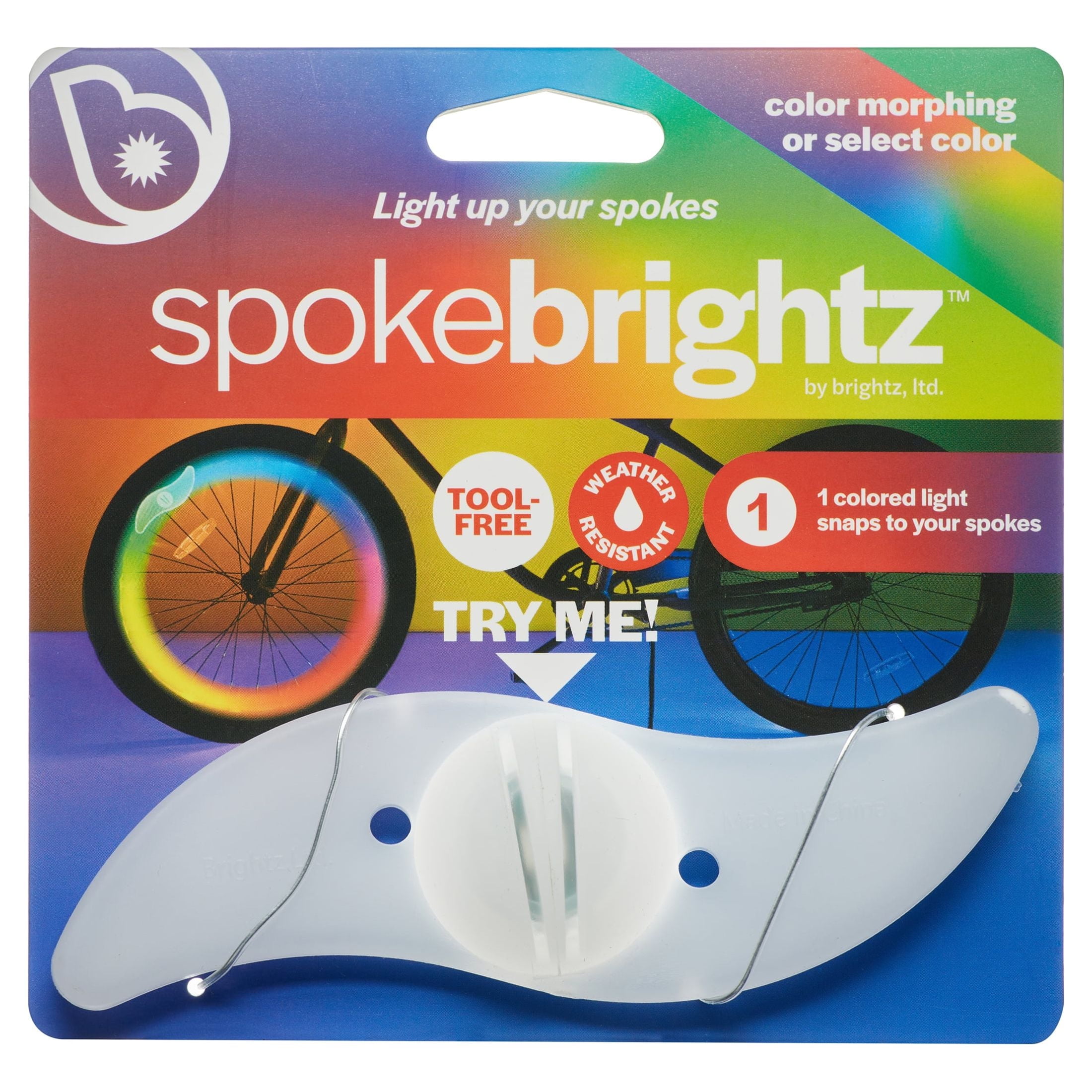 Brightz SpokeBrightz LED Bike Spoke Light, Color Morphing
