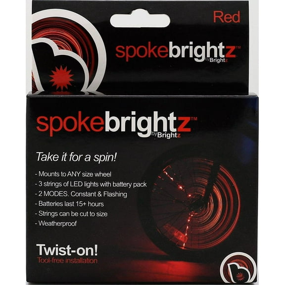 Spoke Brightz LED Bicycle Spoke Accessory, Red