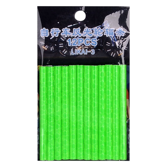 Spoke Reflectors Bicycle Wheel Lights for Night Riding Visibility with High Reflection Coating for Mountain Bikes Road Cycles and Commuter Safety A411 Green