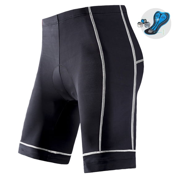 Sponeed Mens Biking Shorts Padded Cycling Pants Mountain Bike Tights Biker Shorts Black L