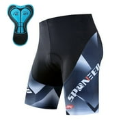 Sponeed Bike Shorts for Men 4D Padded Cycling Road Biking Tights Bicycle Pants Gray S