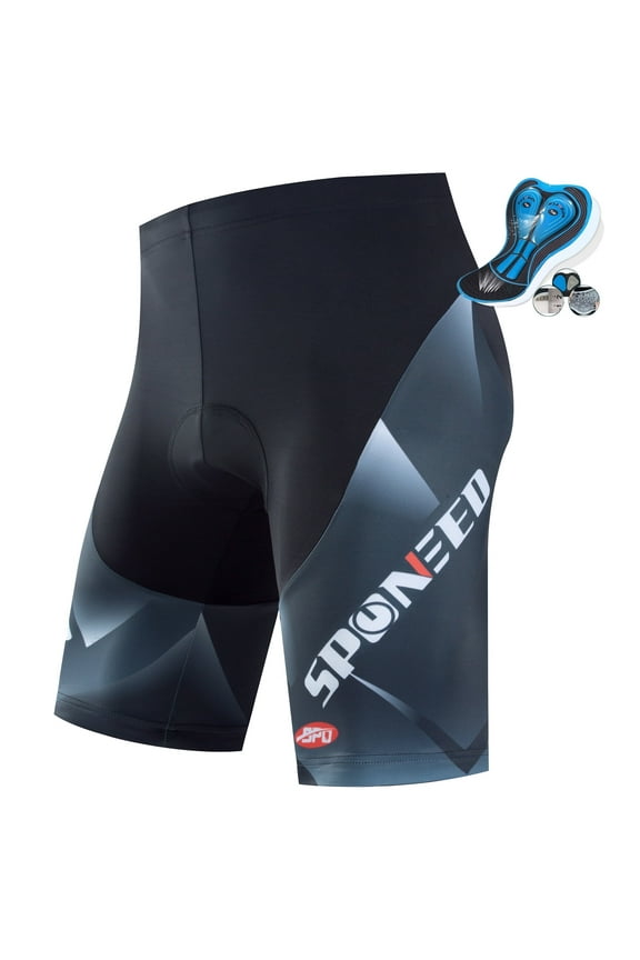 Bike Shorts for Men 4D Padded Cycling Road Biking Tights Bicycle Pants Gray S