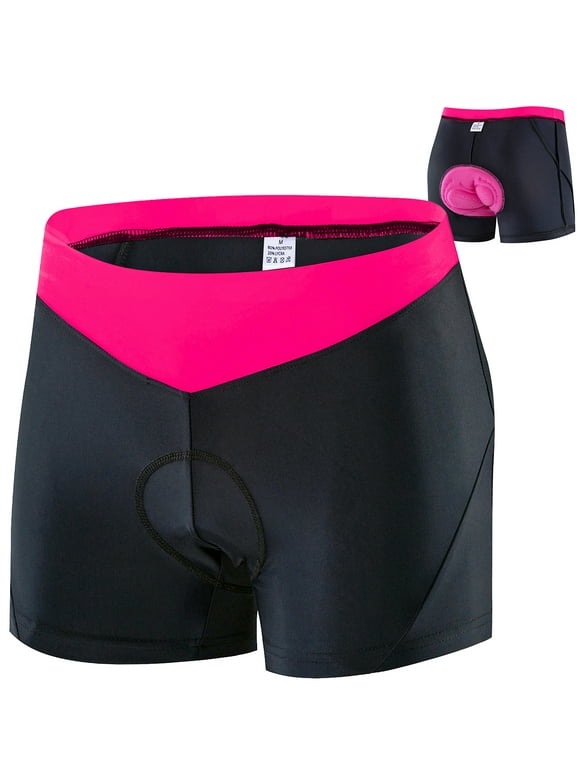 Sponeed Cycling Underwear Shorts 3D Padded Gel Women's Bike Bicycle Undershorts Black S