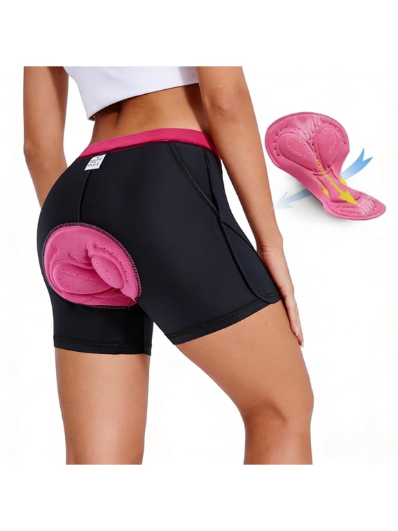 Cycling Underwear Shorts 3D Padded Gel Women's Bike Bicycle Undershorts Black S