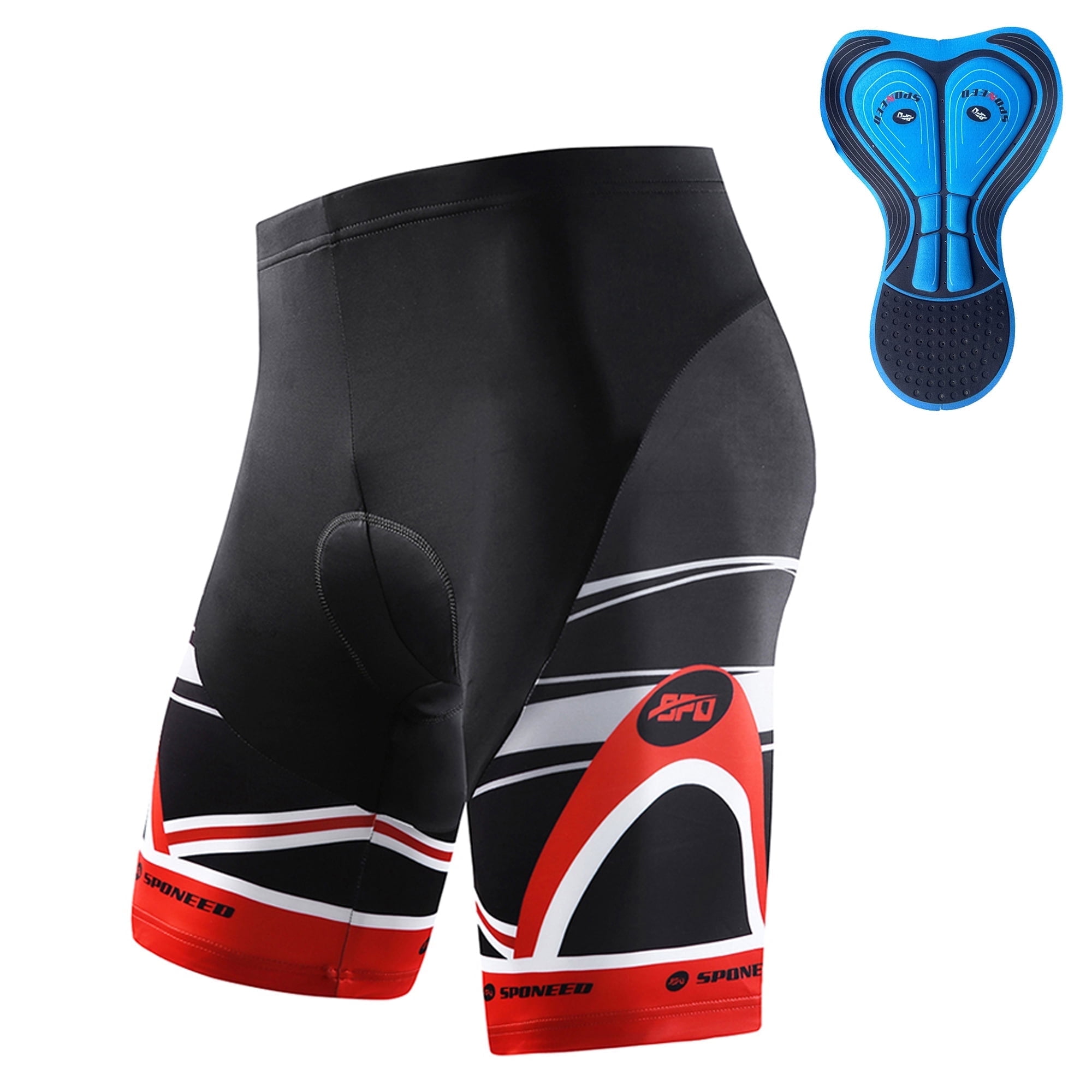 sponeed Mens Pantaloni da Bicicletta 4D imbottito Italia