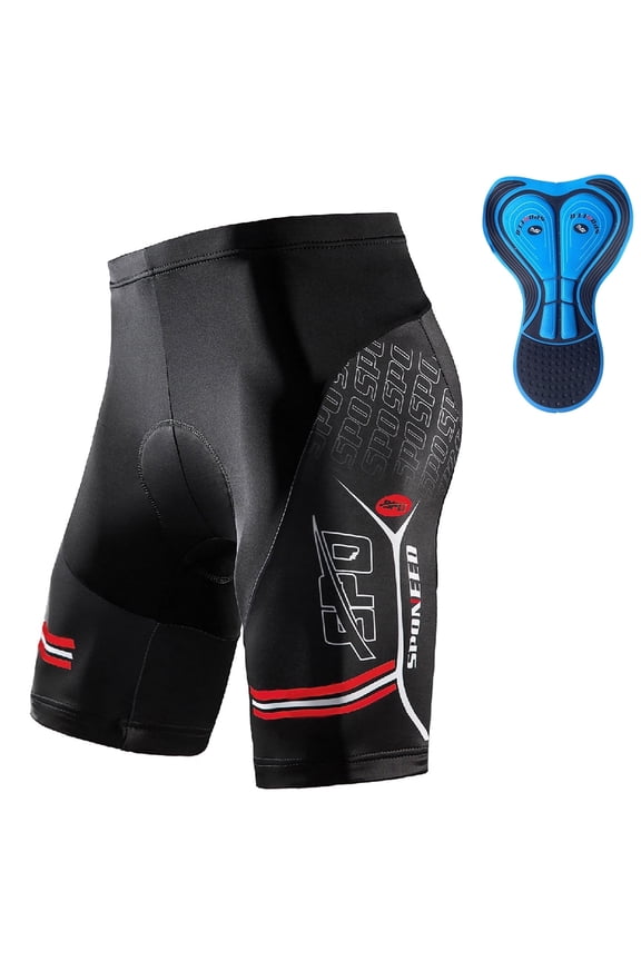 Mens Bike Shorts Padded Biking Pants Men Road Cycling Shorts Cycle Bottoms Red XXL