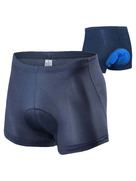 Bike Shorts for Men Padded Mens Biking Underwear Road Cycling Shorts Blue M