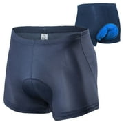 Sponeed Padded Bike Shorts For Men 3D Padding Mens Cycling Biking Underwear Blue L