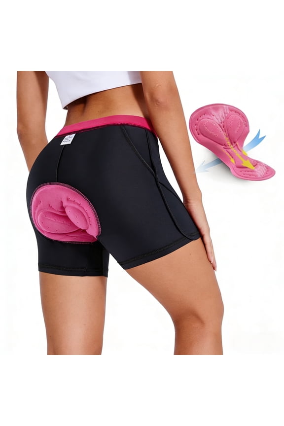 Womens Bike Short Gel Padded Bicycle Underwear Plus Size Cycling Panties Black XXL