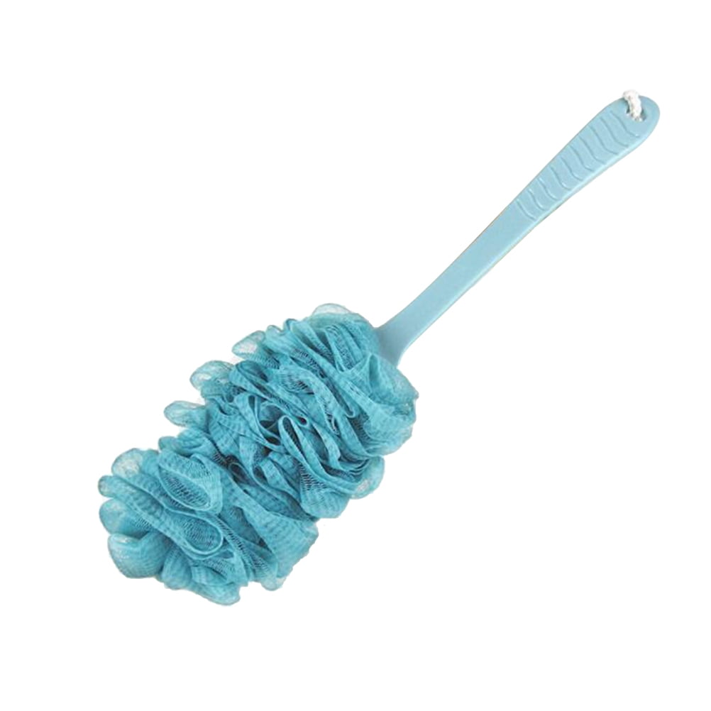 Sponge Back Scrubber Long Handled Exfoliating Bath Brush Shower Body ...