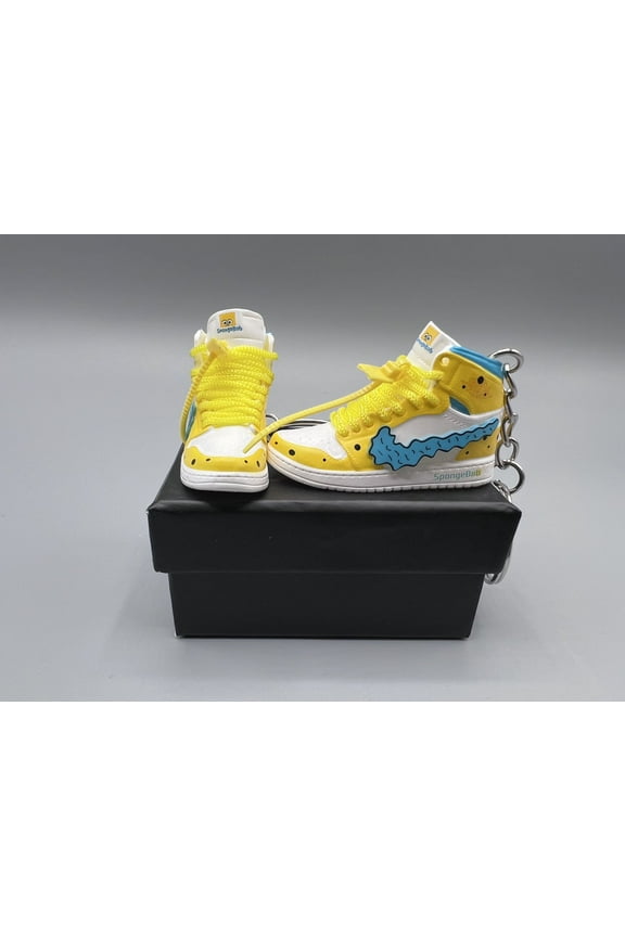 Air Jordan 3D Mini Sneaker Keychain, Basketball Sneaker Collectible A Pair With Box