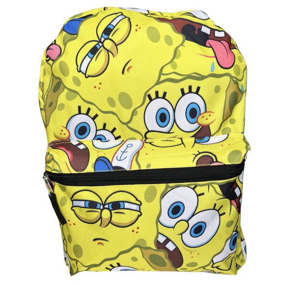Fast Forward SpongeBob Square Pants All Over Print 16" Backpack