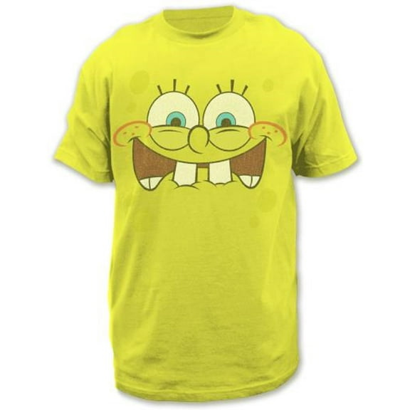 Sponge Bob Excited Face Adult T-shirt
