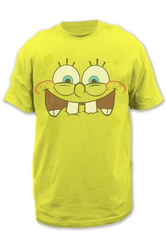 Sponge Bob Excited Face Adult T-shirt