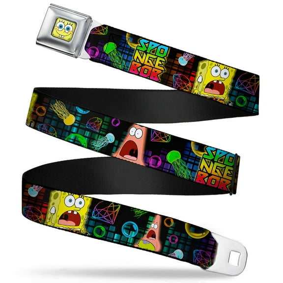 Sponge Bob Face Close Up Surprised SpongeBob & Patrick Starfish SpongeBob Seatbelt Belt Standard