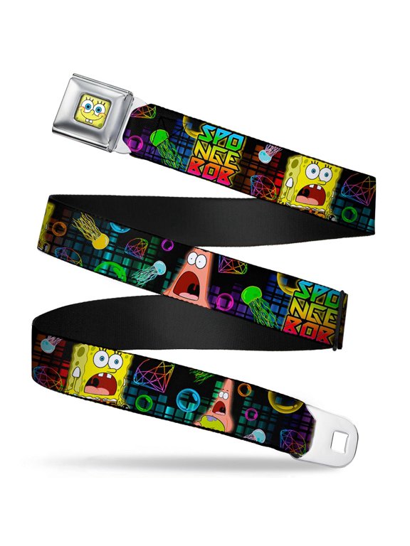 Sponge Bob Face Close Up Surprised SpongeBob & Patrick Starfish SpongeBob Seatbelt Belt Standard