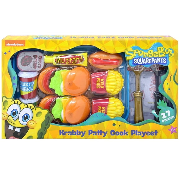 Nickelodeon SpongeBob Krabby Patty Cook Playset, 27 Pieces