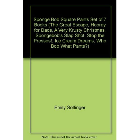 Pre-Owned Sponge Bob Square Pants Set of 7 Books (The Great Escape, Hooray for Dads, A Very Krusty Christmas, Spongebob's Slap Shot, Stop the Presses!, Ice Cream Dreams, Paperback