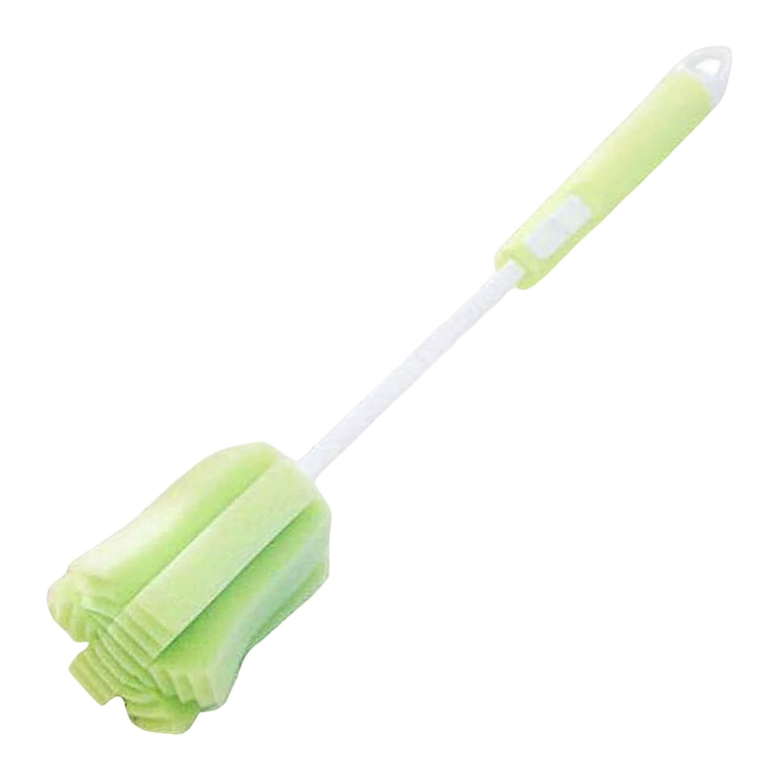 Sponge Cleaning Brush, Dishwashing Foam Sponge Brush with Adjustable Long Handle, Durable Bottle Scrubber Cleaning Brushes Soft for Bottle Glasses Mugs Cups Kitchen Cleaning, 5Pcs(Green,11.6x2")