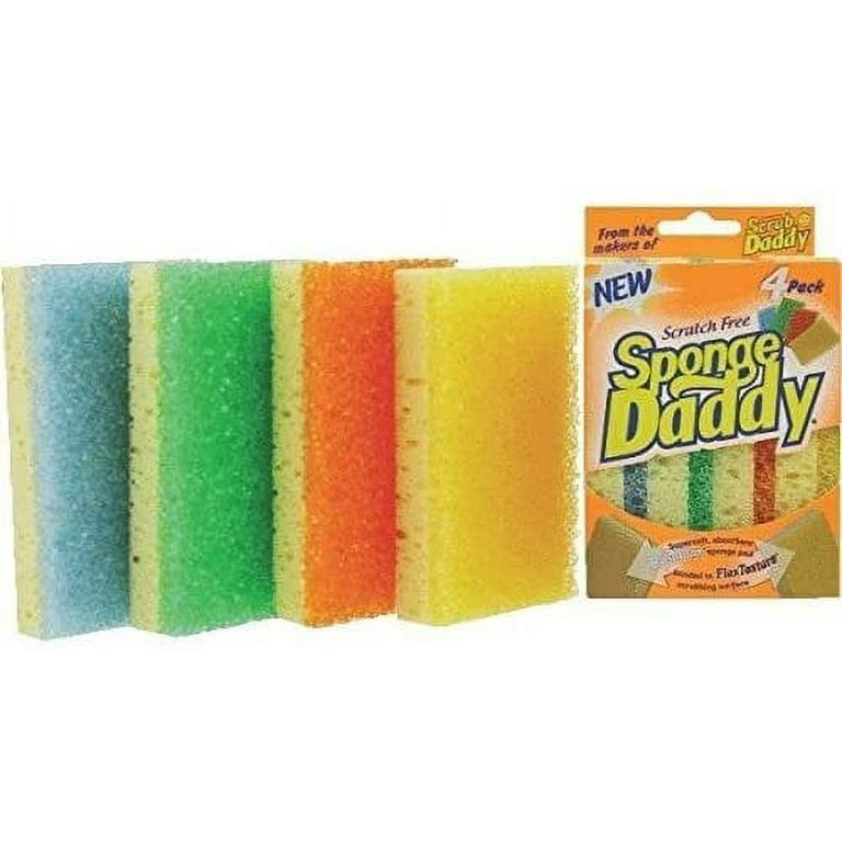 Scrub Daddy Sponge Daddy Dual Sided Sponges 3 38 H x 5 916 W x 2 58 D  Assorted Colors Pack Of 4 - Office Depot